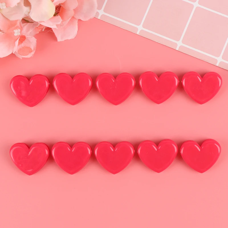 

10pcs Love Heart Planner Paper Clip Plastic Bookmarks Kawaii Clips Cute Binder Stationery Store Office School Supplies