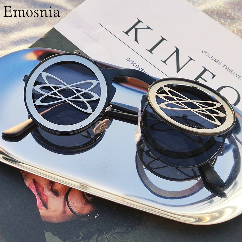 Мужские солнцезащитные очки в стиле стимпанк готические винтажные круглые