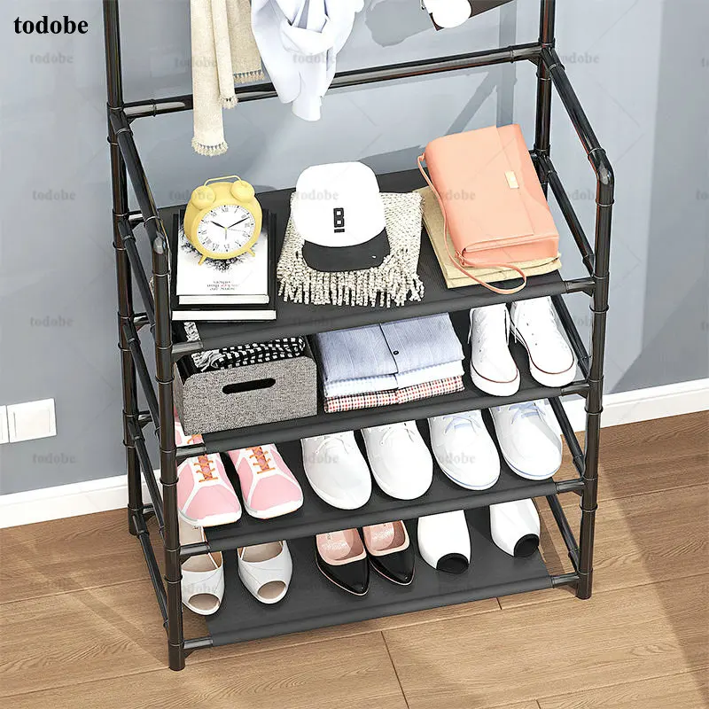 Multifunctional Shoe Rack Easy to Assemble Shoes Boots Shelf Home Dorm Space-saving Metal Organizer Holder Large Cabinet | Мебель
