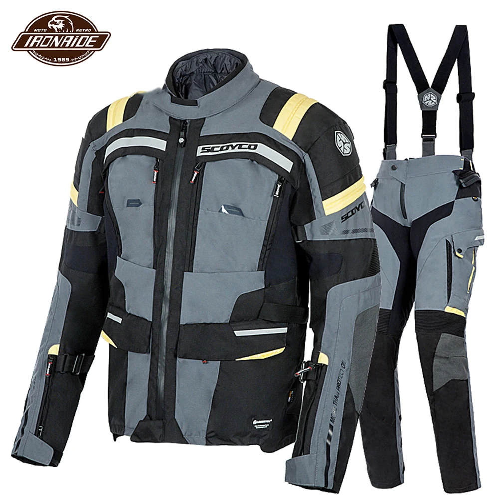 

SCOYCO Motocross Jacket Waterproof Motorcycle Jacket Reflective Chaqueta Moto Windproof Motorcycle Suit With Removeable Linner