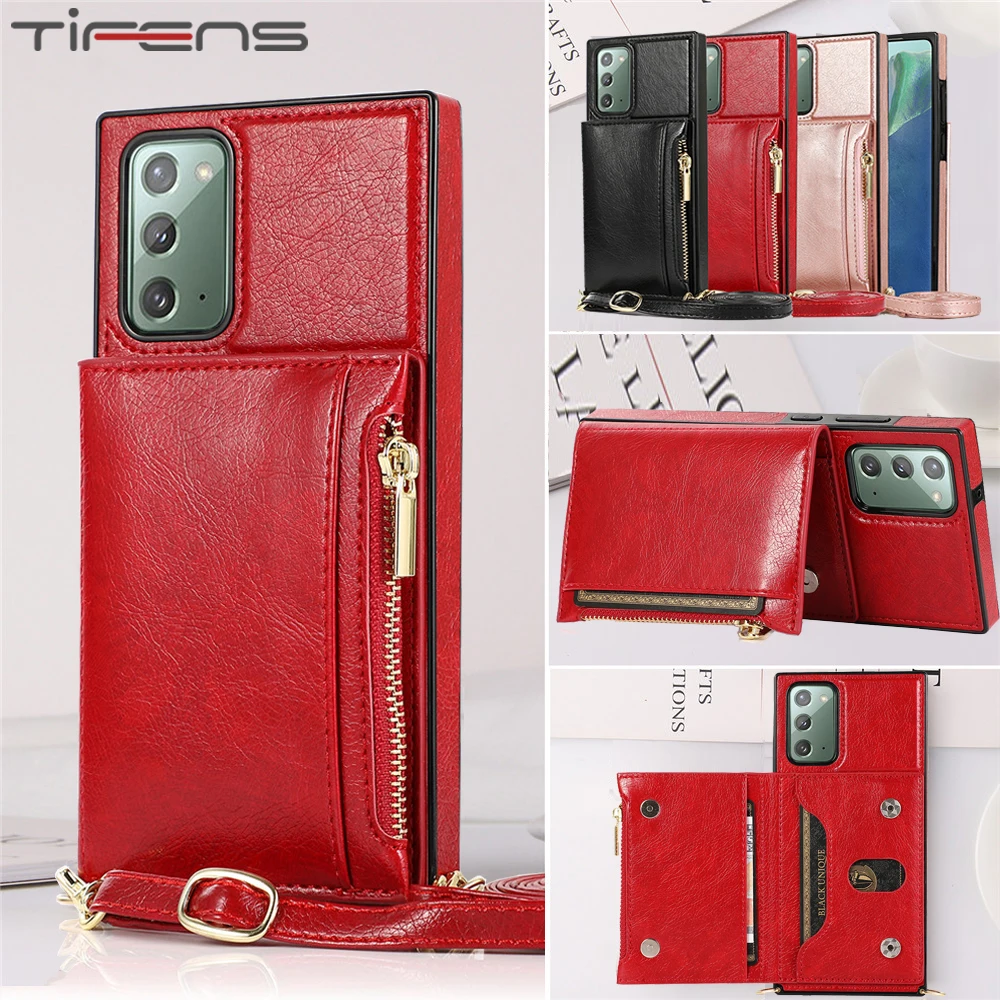 

Luxury Leather Zipper Case For Samsung Galaxy S22 S21 S20 FE S9 S10 E Ultra Note 9 20 Ultra 10 Plus A90 5G Diagonal Phone Cover