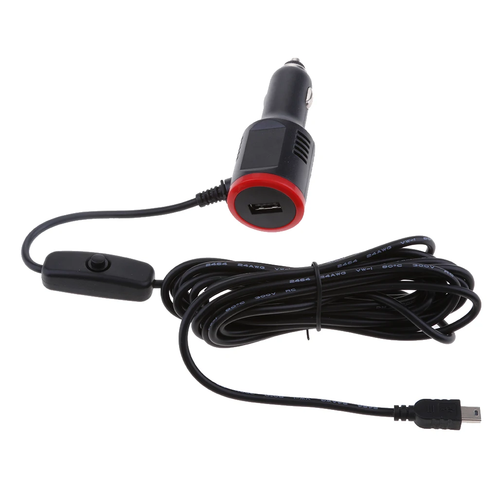 Зарядное устройство USB 5V3A кабель для быстрой зарядки GPS DVR зарядка автомобиля