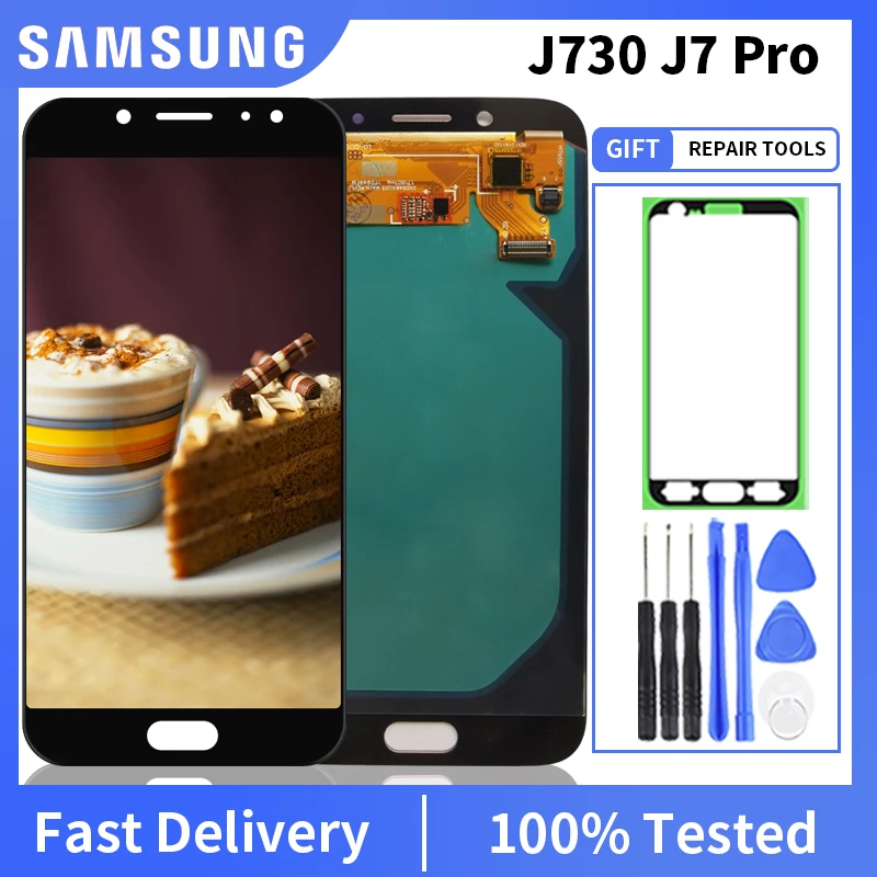 100% протестированный OLED ЖК дисплей для Samsung Galaxy J730 J730F J7 Pro 2017 сенсорный экран
