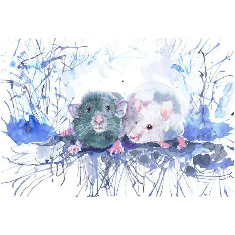 Алмазный рисунок с мышью Кот и фея иконы полный DIY 5D изображения для алмазной