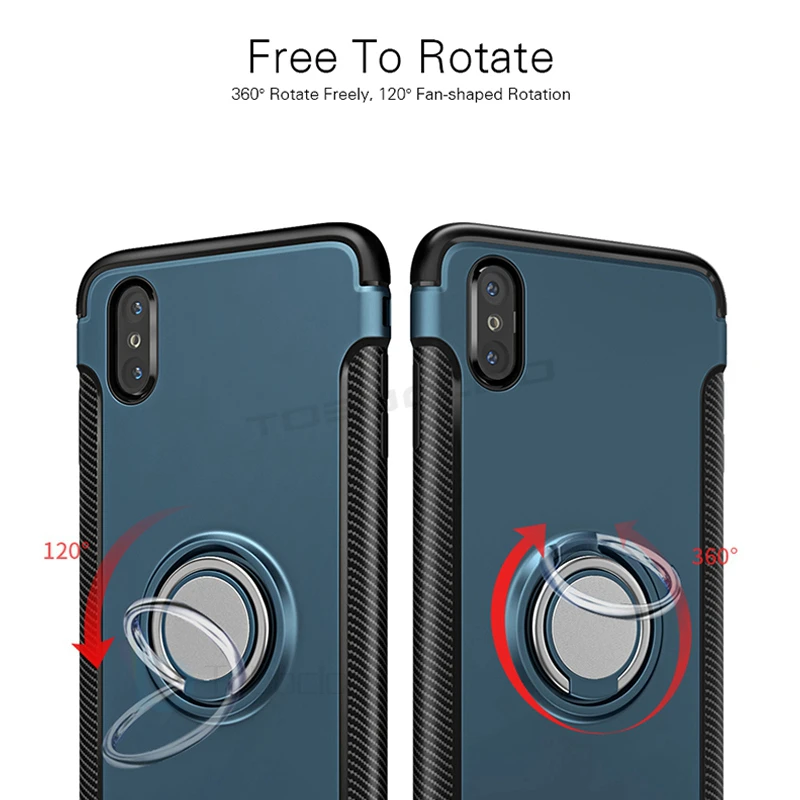 Магнитный чехол с кольцом для пальца iPhone 11 Pro Max X XR XS 7 8 Plus 6 6s 5 5S SE сверхпрочная