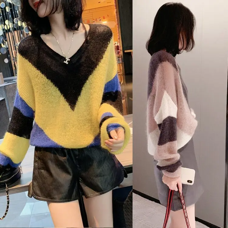 

Autumn cut-out knitwear 2021 new women's sweater women's jacket loose outside wear tide