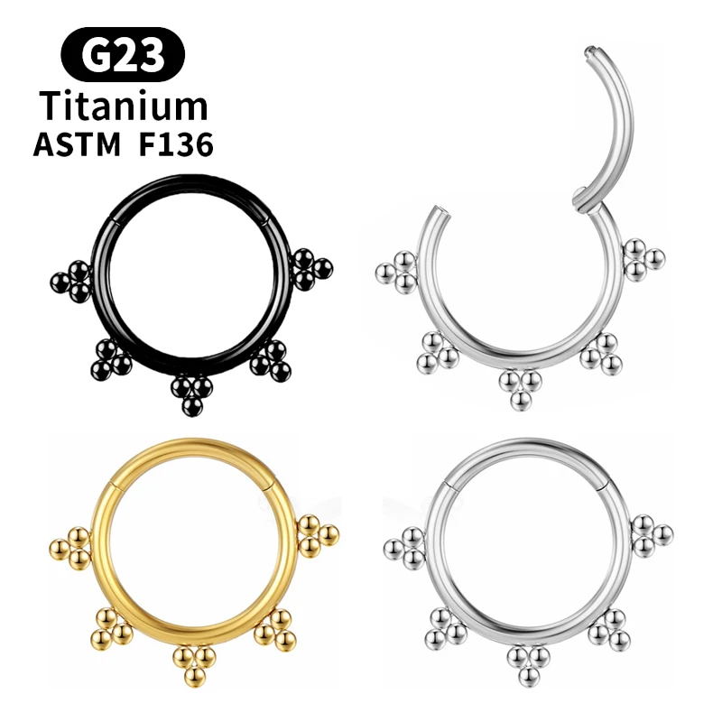 Серьги-кольца G23 с титановыми петлями, ювелирные украшения для пирсинга со спиральным сегментом хрящевой ткани уха, перфорацией Козелка, но...