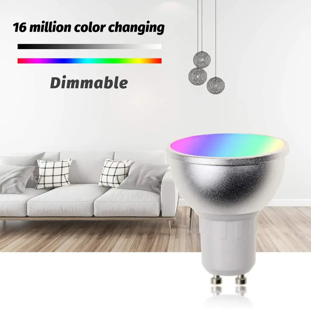 Boaz-EC Smartlife Wifi Gu10 светодиодный ламповый светильник Smart Wifi Точечный светильник с регулируемой яркостью пульт дистанционного управления Alexa Echo Google Home IFTTT Tuya Smart