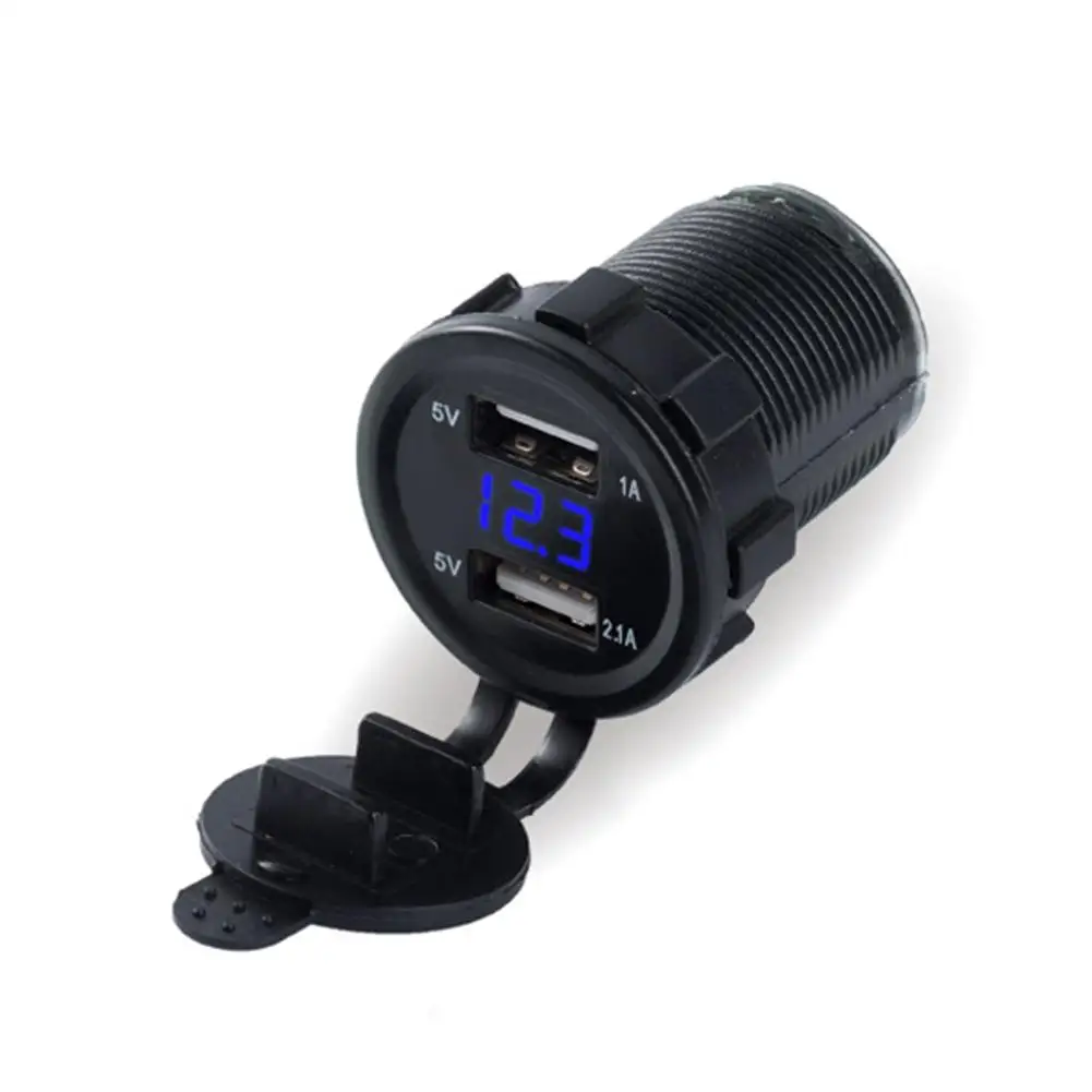 Автомобильное зарядное устройство с двумя USB портами 12 В/24 В| |