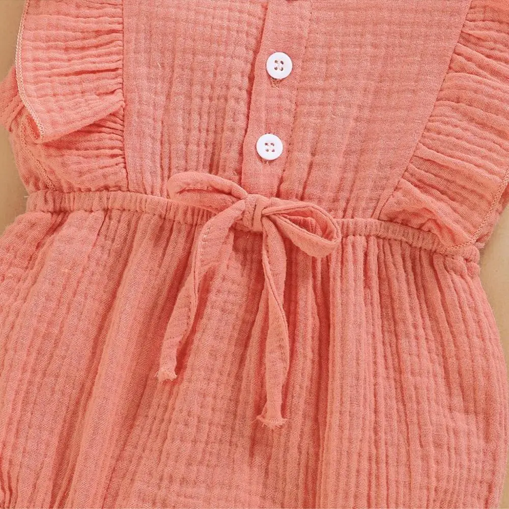 

2020 Summer Sleeveless Newborn Baby Girl Boy Clothes Cotton Linen Cactus Print Romper Jumpsuit Soft Baby Outfit One Piece Outfit