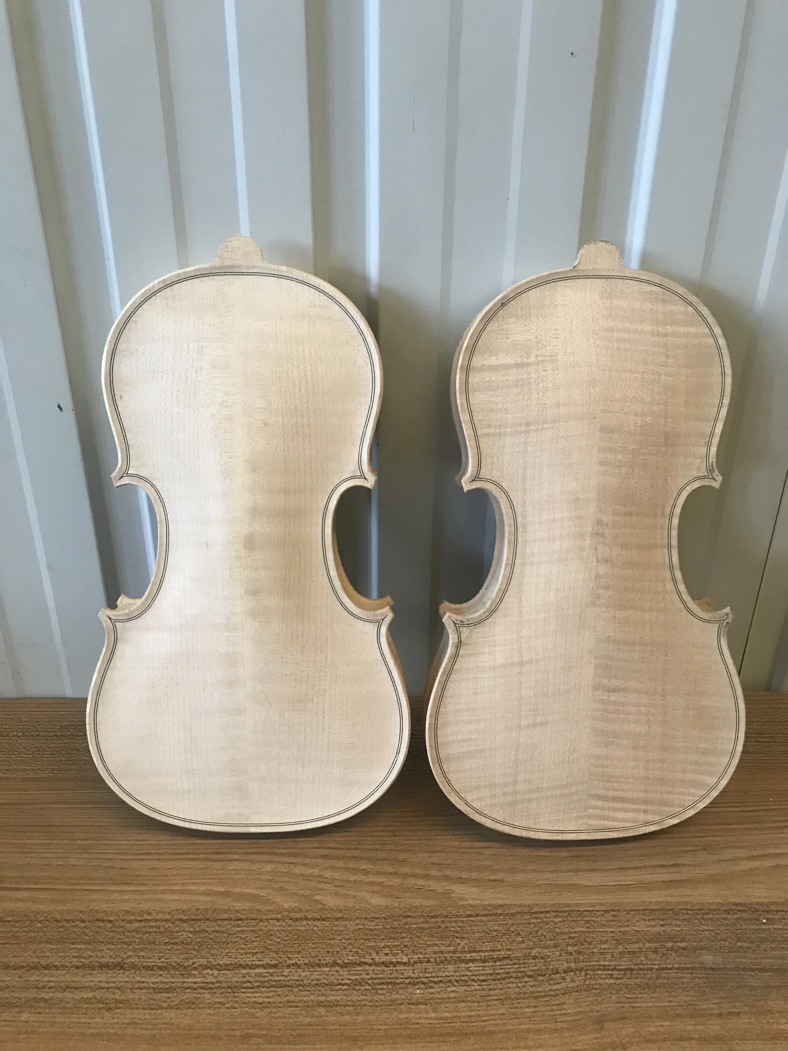 1 Pcs High Quality 1/4 Unfinished Violin Body White Body Spruce Panel Maple Back Luthier DIY Violin