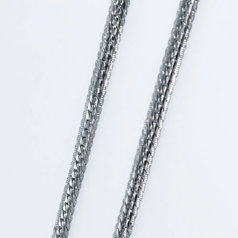 Цепочка из нержавеющей стали для мужчин и мальчиков ожерелье с плетением звеньев