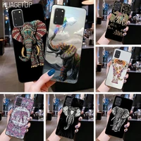 huagetop indian animal elephant totem soft phone cover for samsung s20 plus ultra s6 s7 edge s8 s9 plus s10 5g lite 2020