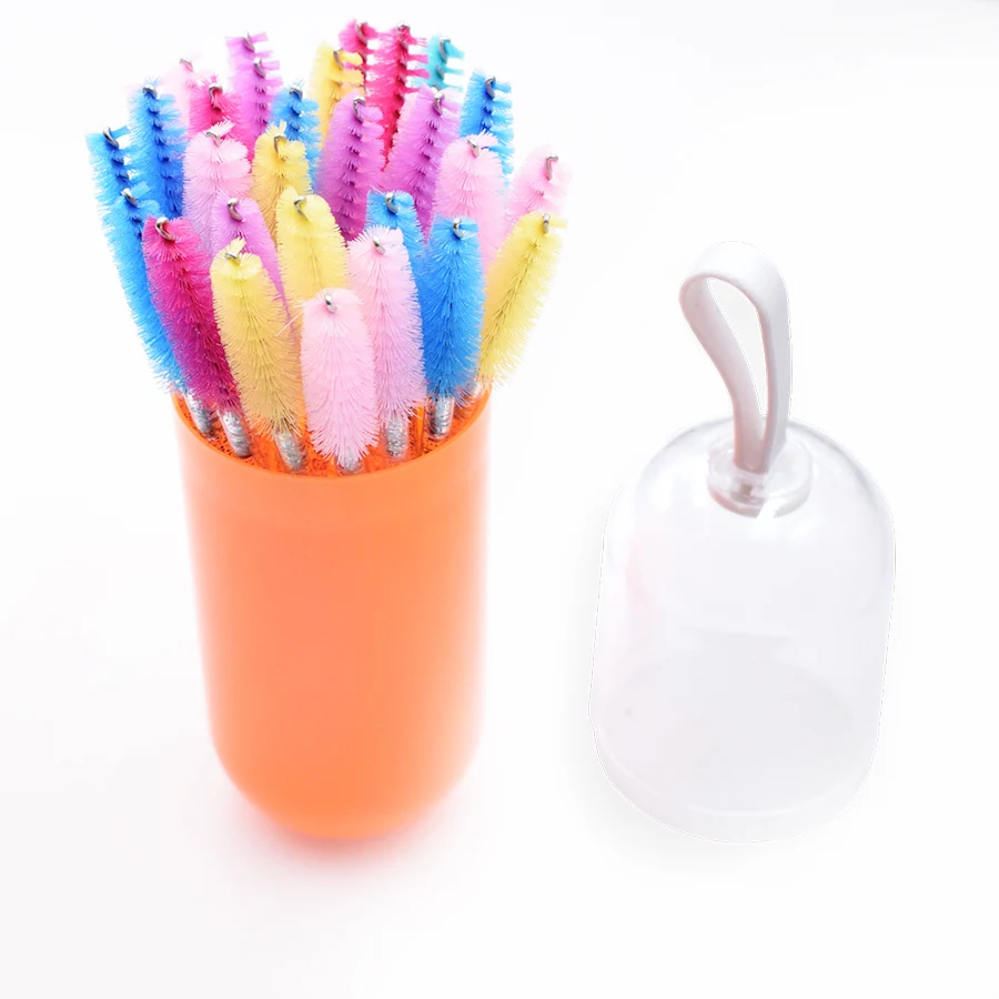 

30Pcs Disposable Crystal Eyelash Brush Pill Container Mascara Stick Applicator Grafting Eyelashes Beauty Makeup Tool Anti-dust