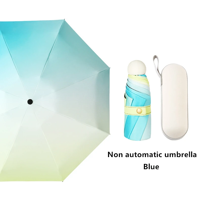 New Automatic Umbrella Rain Women Gradient Color Folding Umbrellas Windproof Black Coating Anti UV Parasol Women's Girl | Дом и сад