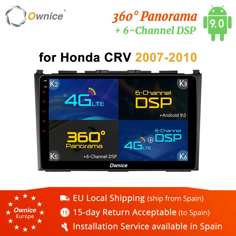 Автомобильный DVD плеер Ownice K3 K5 K6 Octa Core Andoid 9 0 для Honda CRV CR V 2006 2011 радио видео GPS 2G/32G 4G