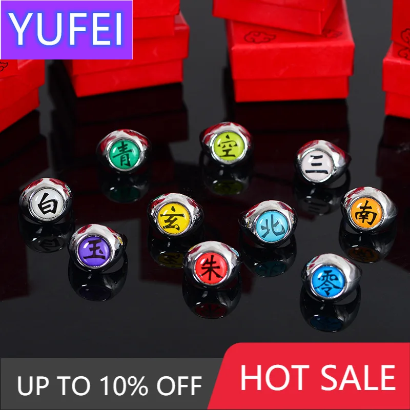

Anime Naruto Ring Akatsuki Organization Uchiha Sasuke Itachi Sharingan Cosplay Rings for Women Men Jewelry