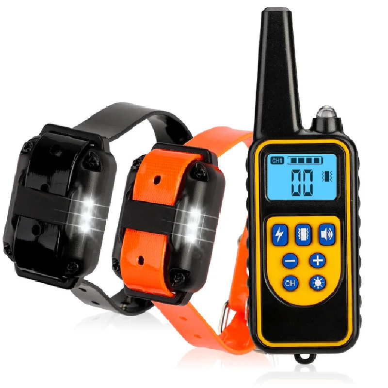 

Electric Dog Training Collar 800M Pet Remote Control Waterproof Rechargeable with LCD Display for All Size Shock Vibration Sound