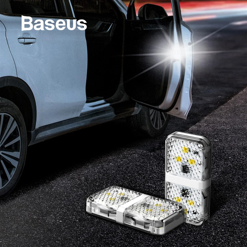 Baseus Auto Deur открытие Waarschuwingslampjes Водонепроницаемый 6 светодиодный Veiligheid Waarschuwen Licht Knipperende Авто Открытый стикер