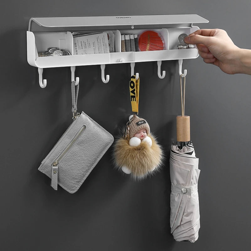 

Настенное искусственное оформление с крючком для двери ванной комнаты, без перфорации, органайзер для одежды, аксессуары для ванной комнат...