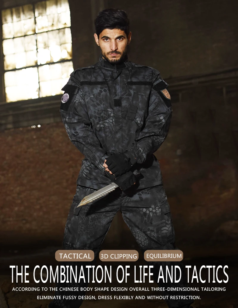 

Men Military Uniform Airsoft Camouflage Tactical Suit Camping Army Special Forces Combat Jcckets Pants Militar Soldier Clothes