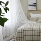 Белые шифоновые тюлевые занавески на окна для гостиной, современные прозрачные Занавески для спальни, однотонные занавески из тонкой ткани, занавески, Декор для дома