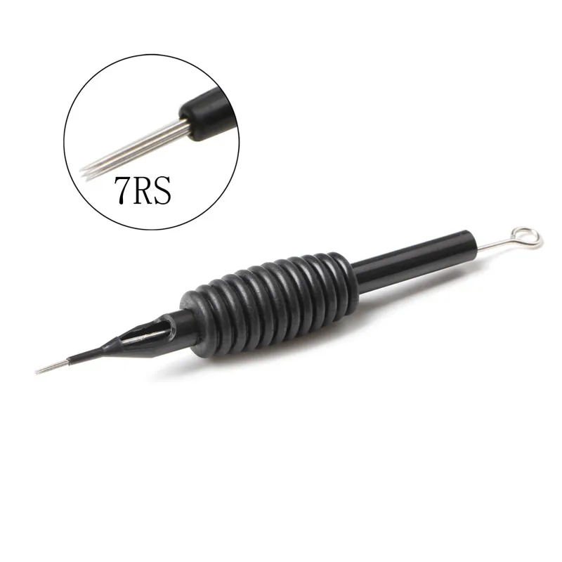 

1Pc Sterile Disposable Tattoo Needle Tube Grip Tip RL RS Silicone Handle Black