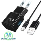 Зарядное устройство USB 3A, быстрая зарядка телефона для iPhone 11 Xs Xr Samsung Xiaomi Huawei, настенная зарядка, EU адаптер, мобильный телефон isher