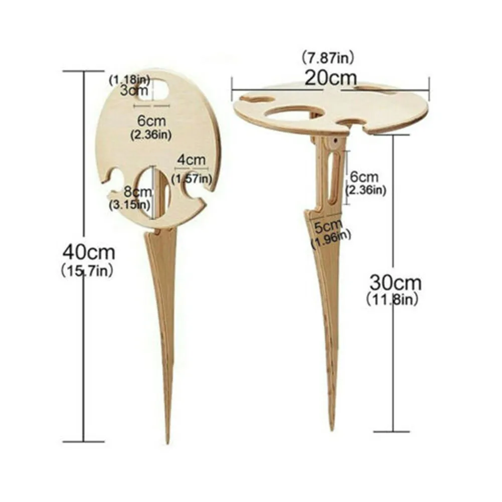 

Outdoor Folding Wine Table Portable Picnic BBQ Wine Glass Rack Collapsible Bamboo Desk For Camping Beach Garden Swim Fishing