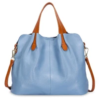 genuine leather womens bag fashion commute handbags solid color tote messenger luxury designer shoulder cossbody bags female