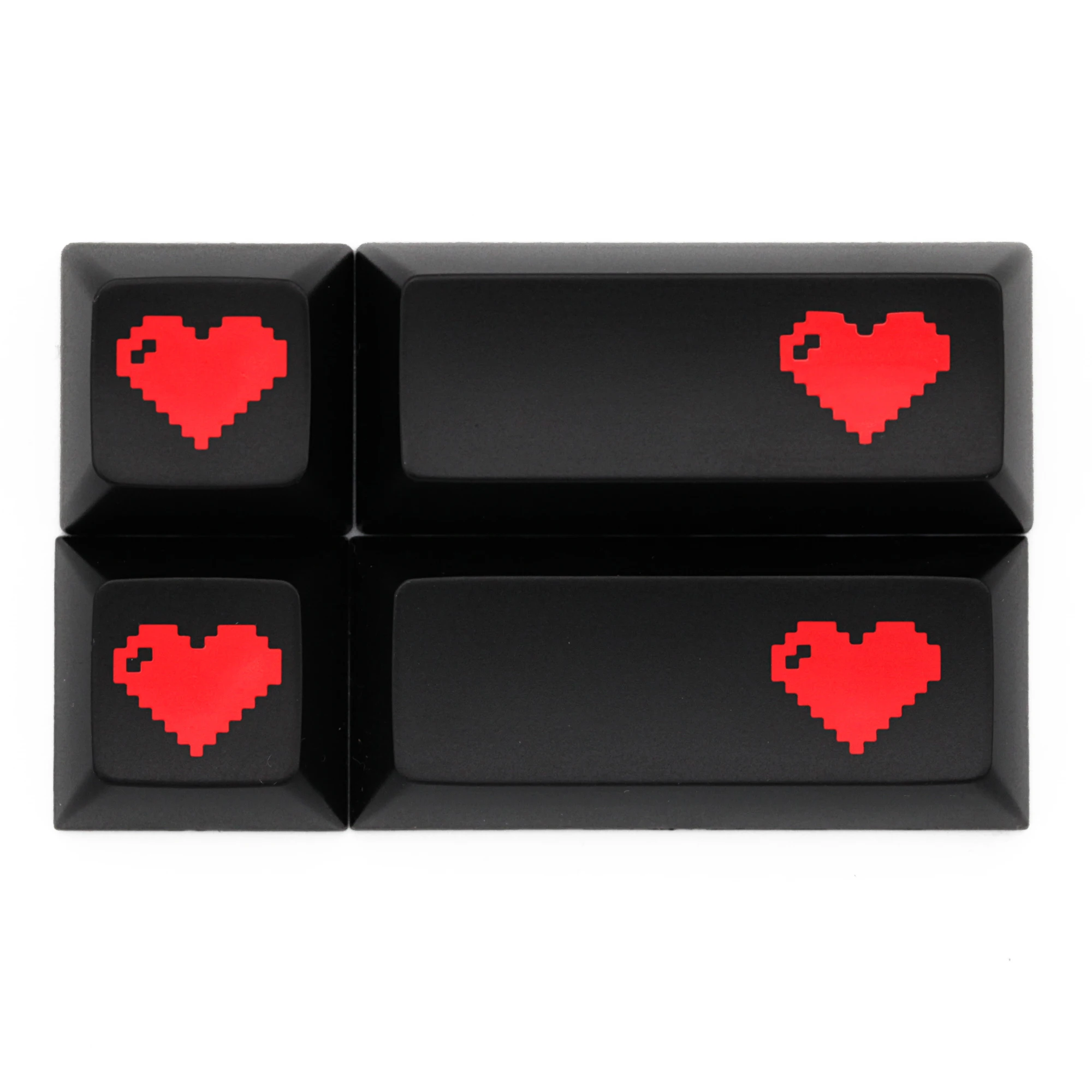 Domikey abs doubleshot keycap pixel heart black red oem dsa sa Вишневый профиль для покера 87 104 gh60 xd64 xd68 xd84 xd75