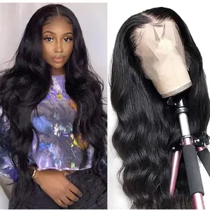 Парик LS HAIR из Малайзии с волнистыми волосами 13x4, парики из человеческих волос на сетке спереди для чернокожих женщин, плотность 180, парик из человеческих волос без повреждений на сетке