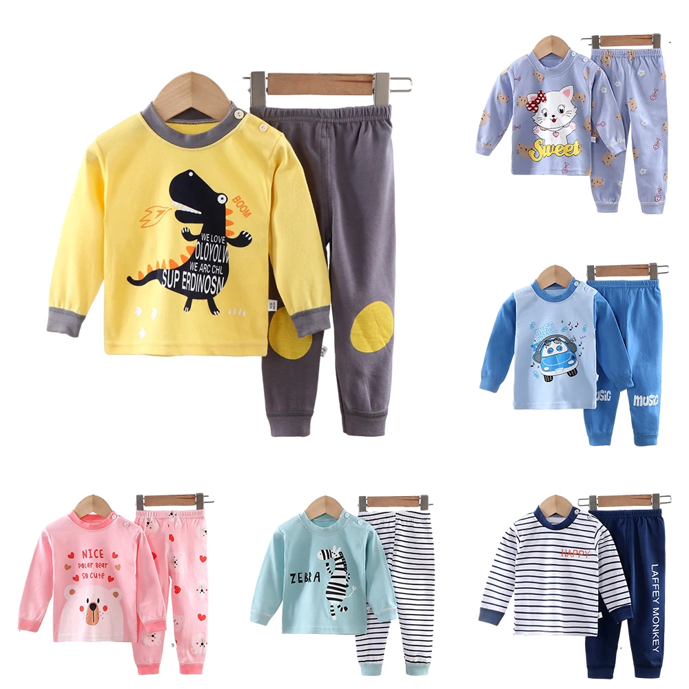 

Andy Papa Boys Girls Pajama Set Kids Pyjama Children Clothing Cotton Sleepwear Suit Baby Toddler Clothes 2Pcs/Set 3-6Y Underwear