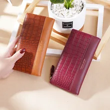 Long Womens Wallet Female Crocodile Pattern Zipper Coin Purses Luxury Designer Card Holder Clutch Ladies Money Bags Handbags