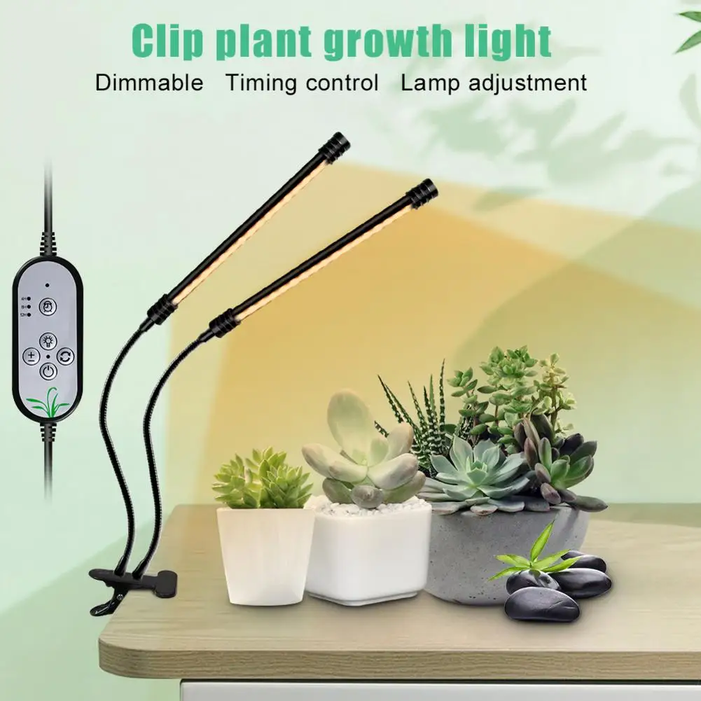

Dimmer LED Plant Grow Light With Clip Full Spectrum Timing USB Phyto Lamp 360degree Adjustable For Indoor Seedling Flower 9/18w