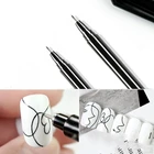 Эпоксидная смола сверхтонкая черная ручка для рисования контуров ногтей ручка для рисования акриловой краской выделяет металлические перманентные маркеры