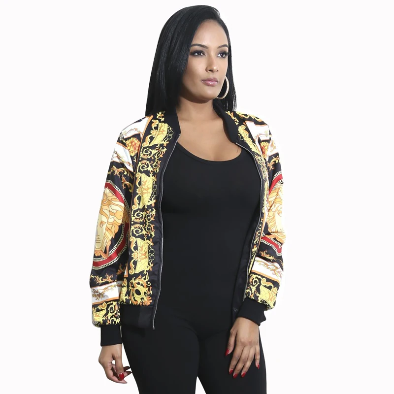 Женская сексуальная куртка бомбер со стоячим воротником роскошная шикарная