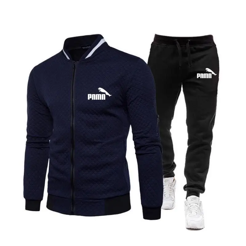 

Brand Men Tracksuit 2 Pieces Men's Winter Jacket Casual Zipper Jackets Sportswear+Pants Sweatshirt Sports Suit Men Sets