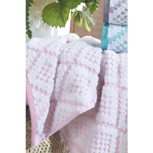 

Riva 3D Carpet Jacquard 100 Cotton 4 PCs Hand and Face Towel Set