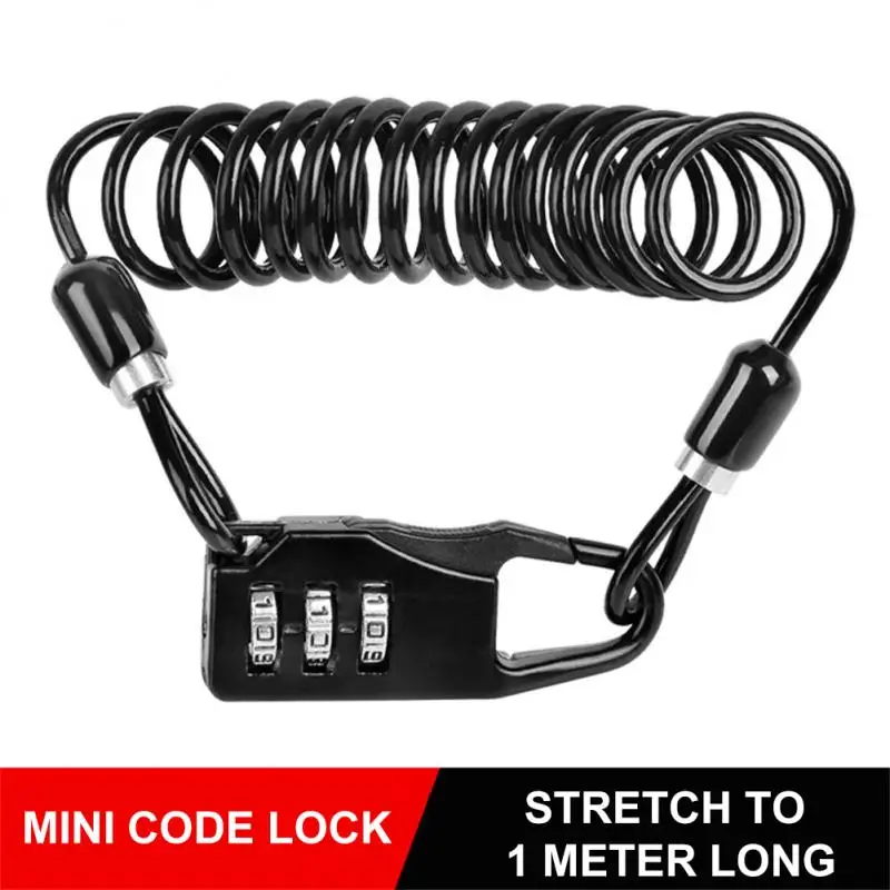 

Замок на велосипедный шлем, защитный портативный стальной замок для горного велосипеда, электромобиля, с паролем