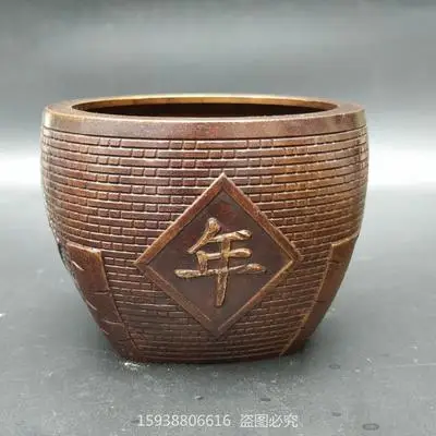 

Изысканная имитация латуни каждый год, медный цилиндрический орнамент Cornucopia Feng Shui