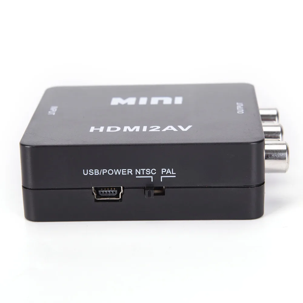 1PC HDMI to RCA AV/CVBS Adapter HD 1080P Mini HDMI2AV Video Converter with USB Power Cable Whoelsale | Электроника