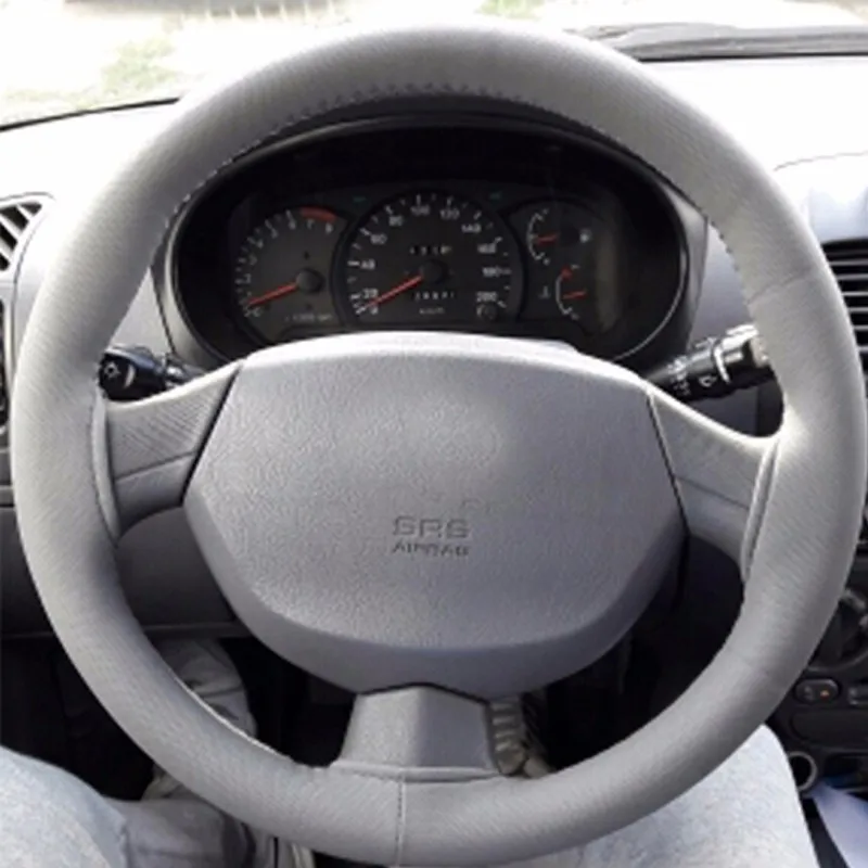 LUNDA 1 шт. черный чехол рулевого колеса автомобиля своими руками с иголками и