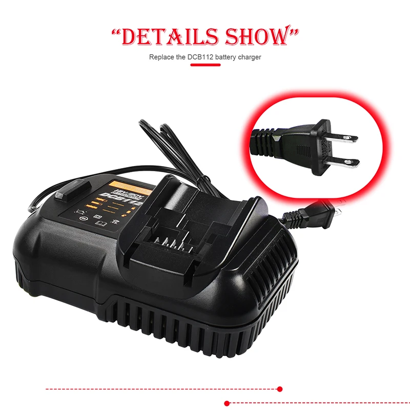 12 В/20 в DCB112 Батарея Зарядное устройство DCB115 для Dewalt MAX DCB201 DCB207 DCB200 DCB204 DCB203 DCB120 DCB101
