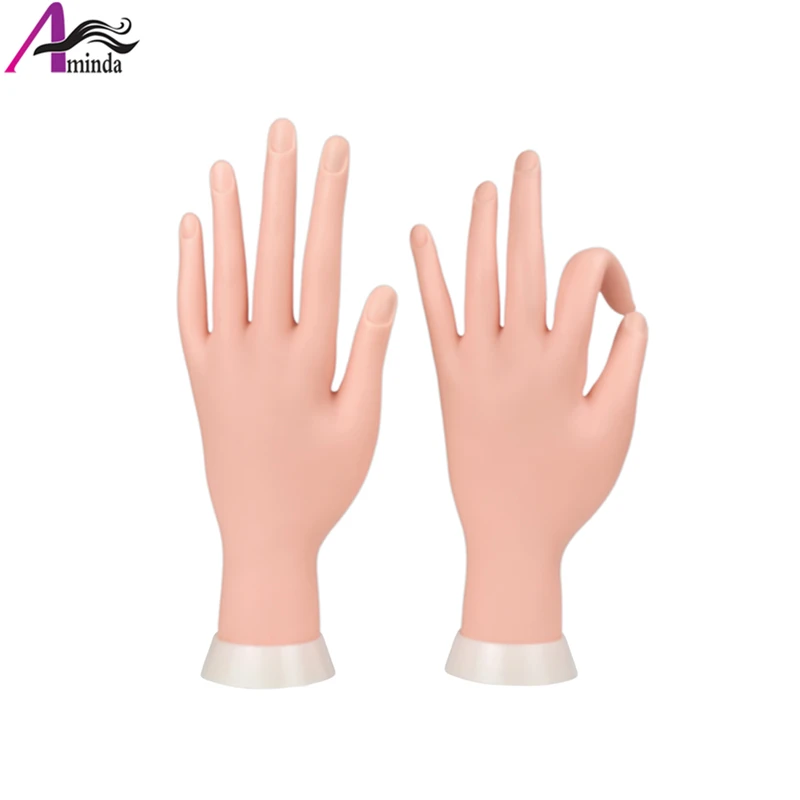 1Pc Flexible Plastic Mannequin Hand For Display Multi-function Soft Hand Mannequin For Gloves Jewelry Finger Covers Nails Show