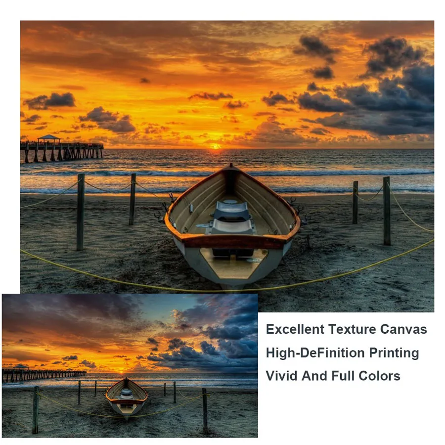 

Sunset Beach View Canvas Paintings On the Wall Art Posters And Prints Landscape Nordic Art Pictures Home Wall Decoration Cuadros
