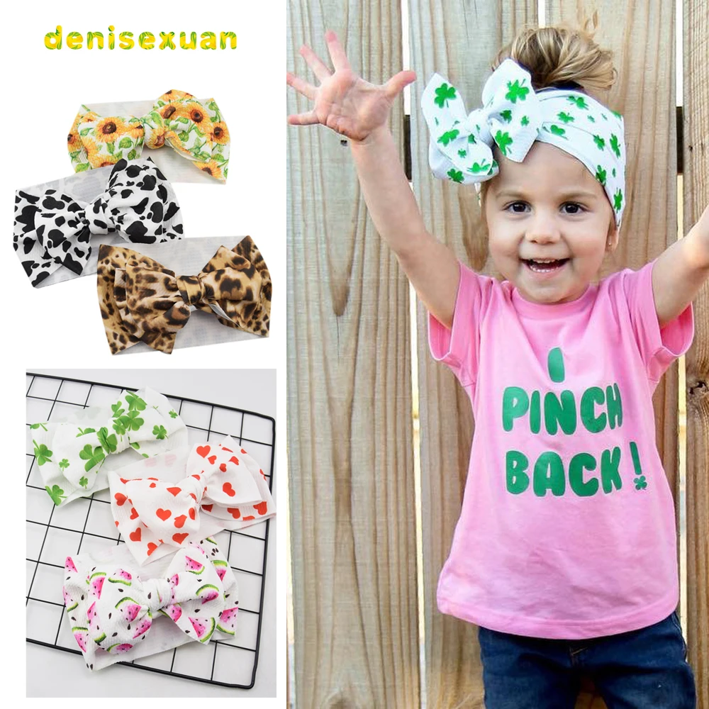 2020 регулируемая повязка на голову с большим бантом Детская топ повязки узелком