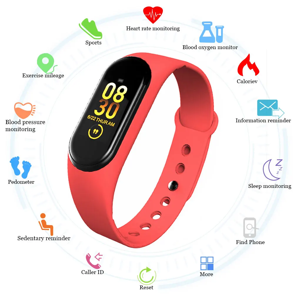 Спортивные Смарт часы для мужчин и женщин браслет с пульсометром фитнес