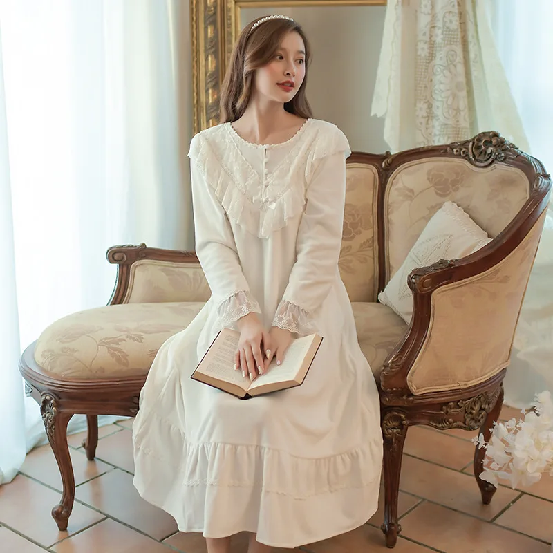 Осенне-зимняя утепленная милая и фланелевая Ночная рубашка в японском стиле