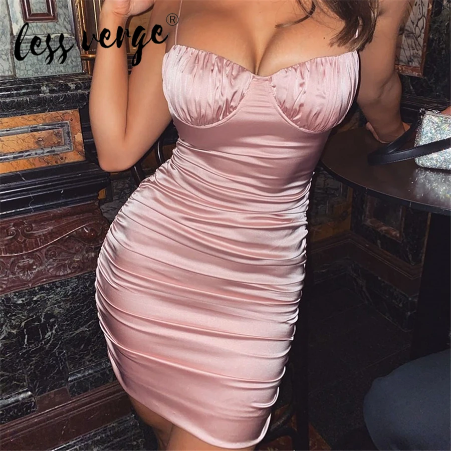 Новое модное женское платье Lessverge мини на тонких бретельках сексуальное без